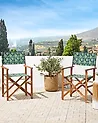 Gartenstuhl 2er Set CINE Akazienholz Dunkelgrün