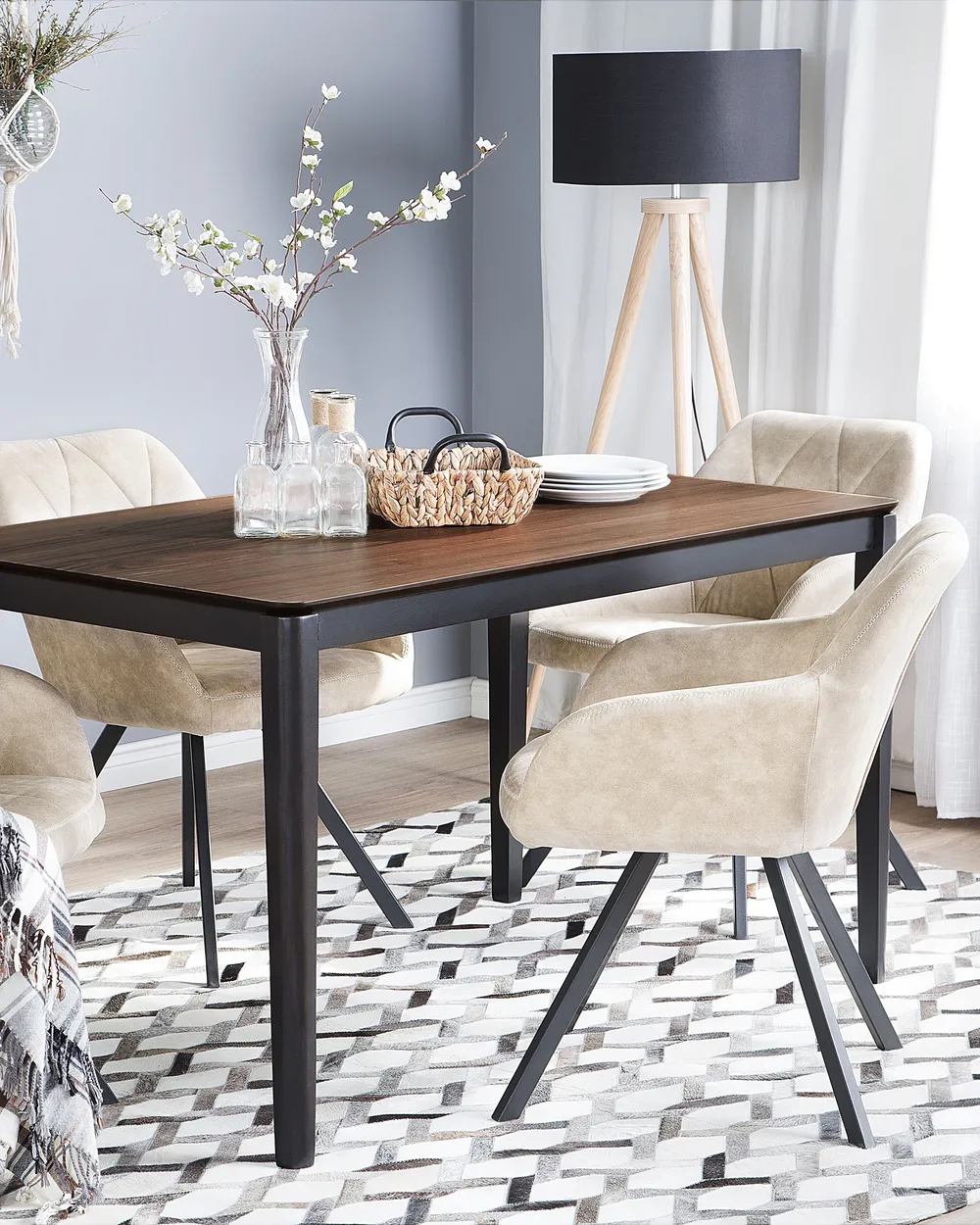 Rug AYDIN Grey 140 x 200 cm Leather_835454
