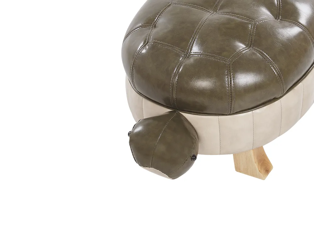 Tierhocker TURTLE Schildkröte Kunstleder Dunkelgrün_783660