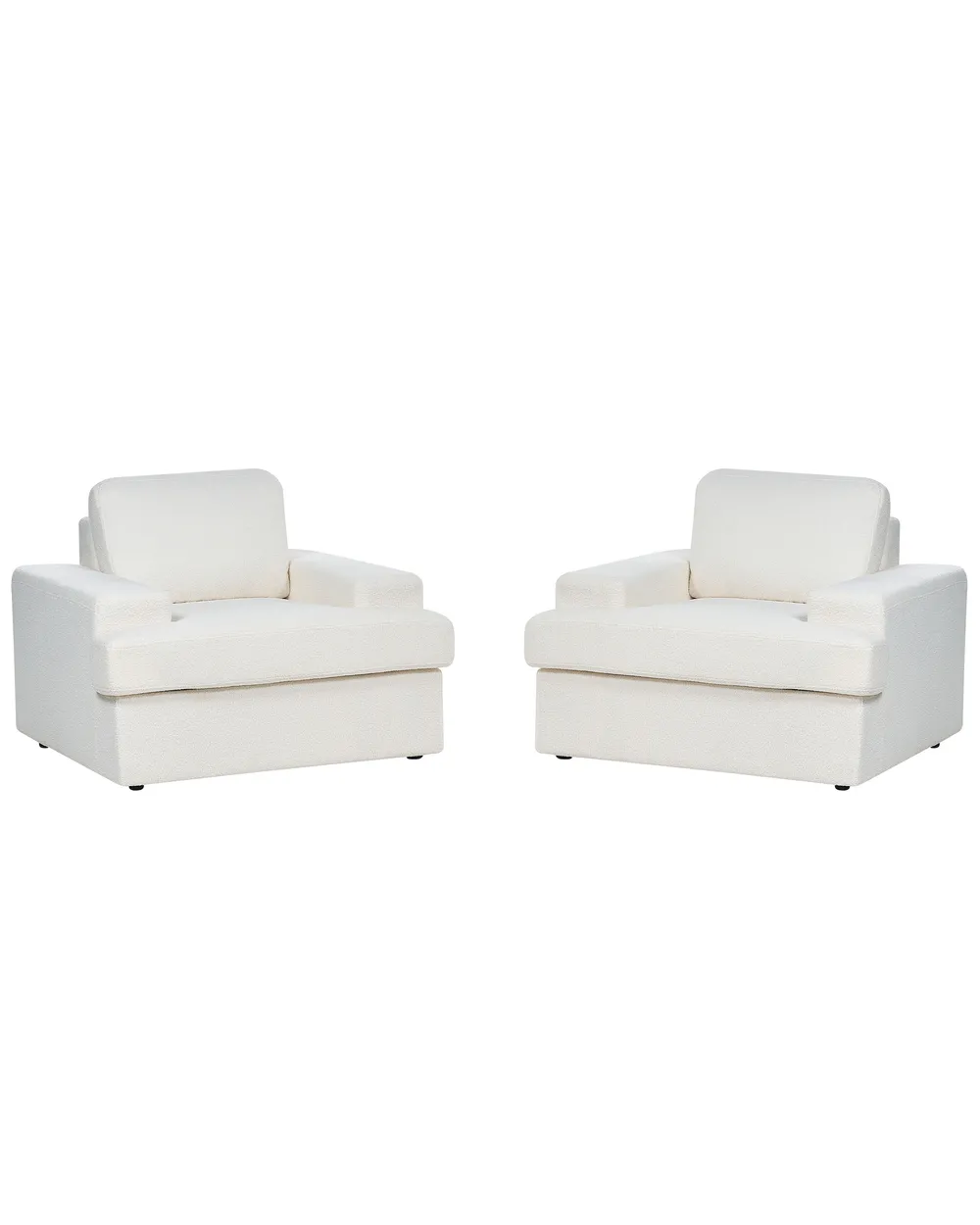 Sessel 2er Set ALLA Bouclé Cremeweiß_894058