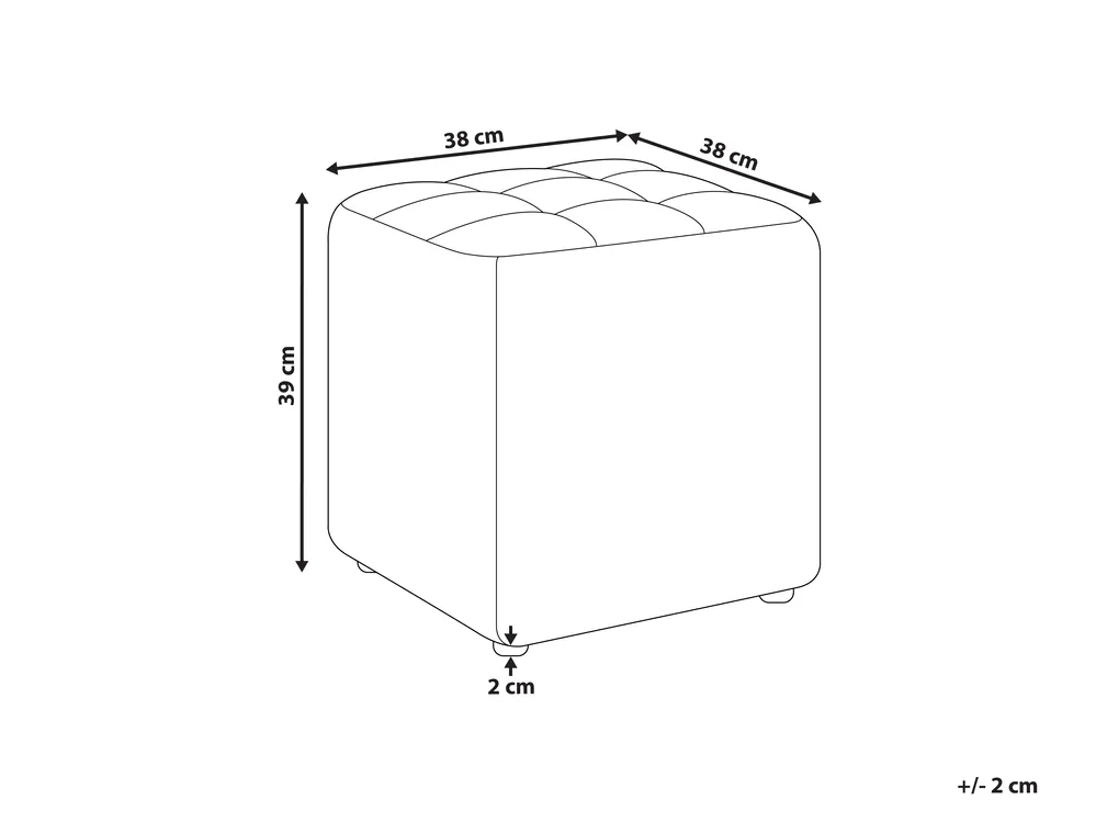 Pouf KANSAS Stoff Hellgrau_924403