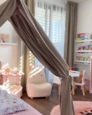 Kids Rug KHARAT Pastel Pink ø 140 cm Cotton_975117