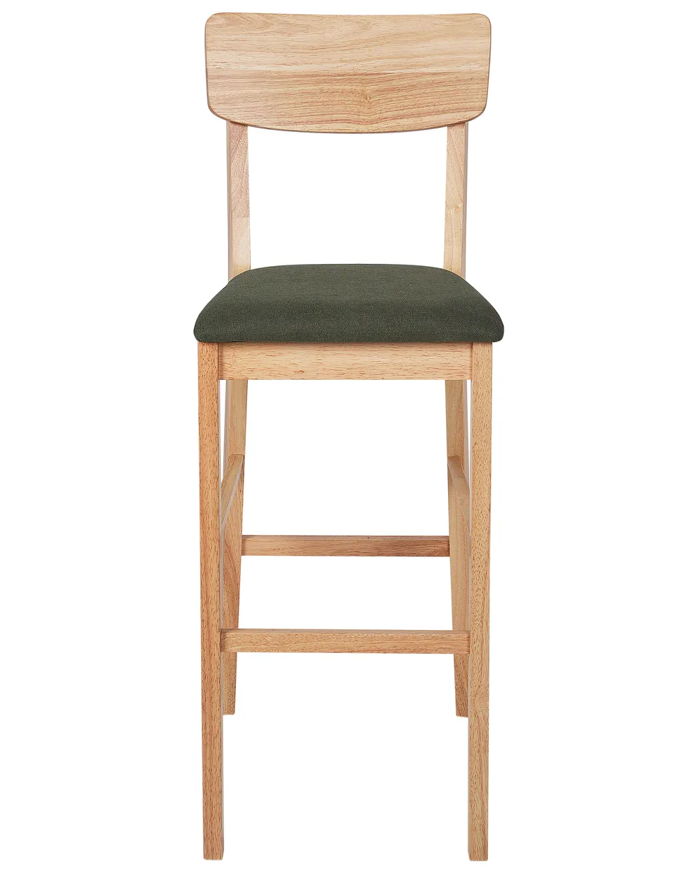 Set of 2 Bar Chairs AMBLER Light Brown/ Green_926591