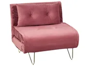 1-Sitzer Schlafsofa VESTFOLD Samtstoff Rosa_850974