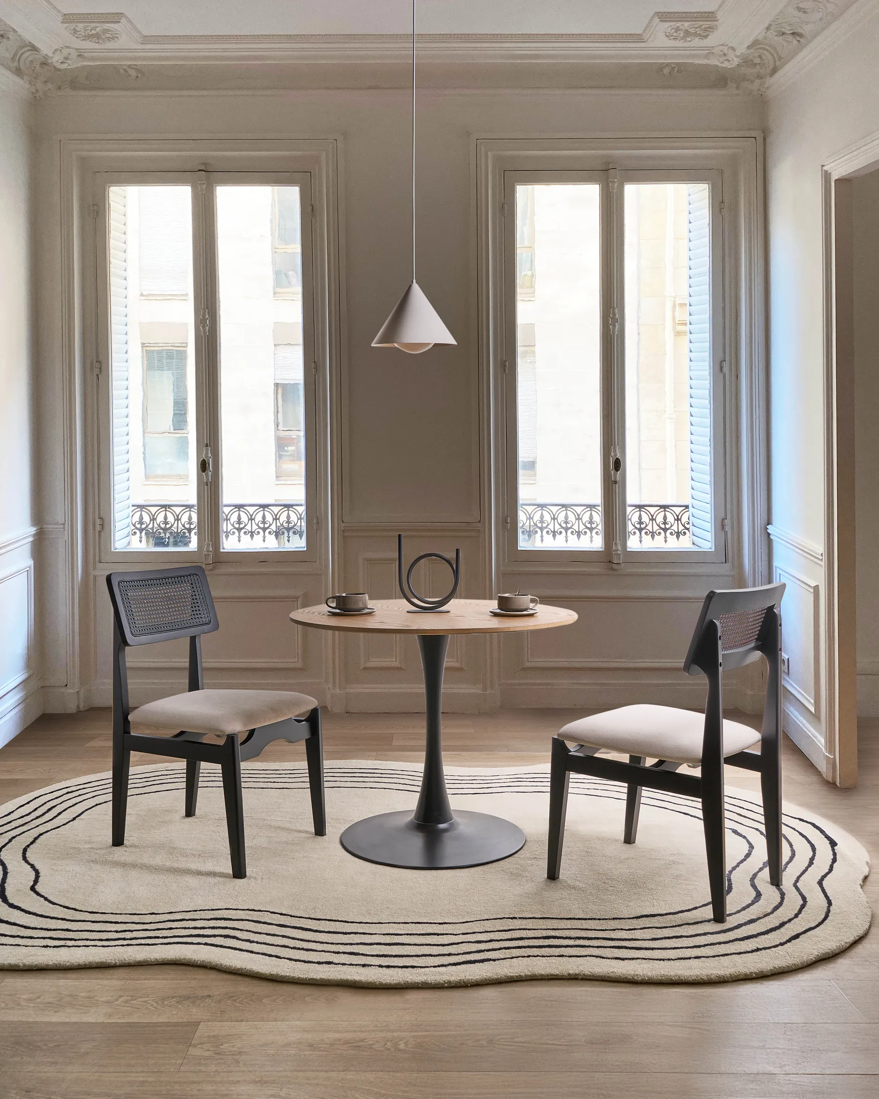 Set of 2 Dining Chairs RUBONIA Wood Black_1010465
