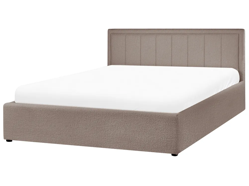Ottoman Bed MONTLAUR Boucle Taupe 160 x 200 cm (EU King Size)_958601
