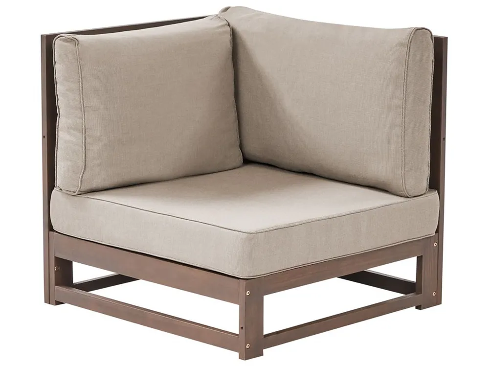 Lounge Set mit Tisch 5-Sitzer TIMOR modular zertifiziertes Akazienholz Dunkelbraun_853366