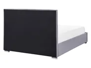 Bett mit Stauraum ROUEN Samtstoff Dunkelgrau 140 x 200 cm_843799