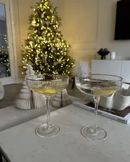 Set of 4 Champagne Saucers TOPAZ 450 ml Transparent_953931