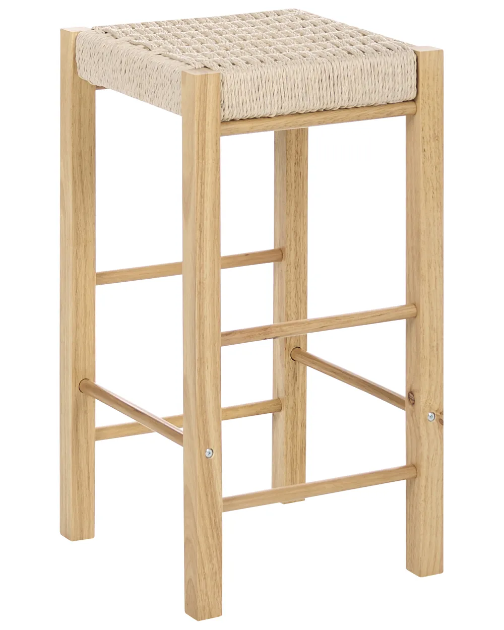 Set of 2 Bar Stools EMBRUN Wood Light Brown_1048682