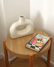 Flower Vase MOONEYE 19 cm Stoneware Off-White_1001382