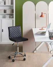 Desk Chair ORLANDO Faux Leather Black_932463