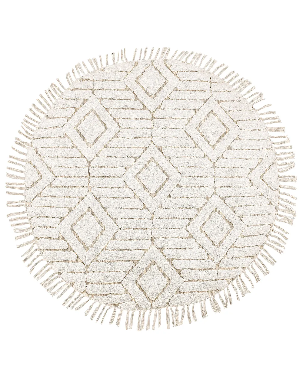 Rug HORASAN Light Beige ø 140 cm Cotton_837838