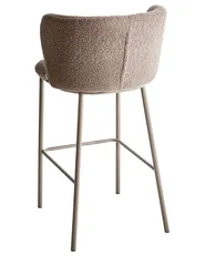 Set mit 2 Barstühlen MINA II Bouclé Braun_1026921