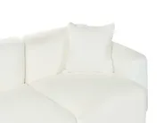 Modul Ecksofa 3-Sitzer HEDE mit Ottomane Bouclé Weiß rechtsseitig_1091982