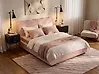 Bett mit Stauraum NANTERRE Stoff Pastellrosa 160 x 200 cm