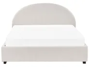 Bett mit Stauraum VAUCLUSE Stoff Hellbeige 160 x 200 cm_876652