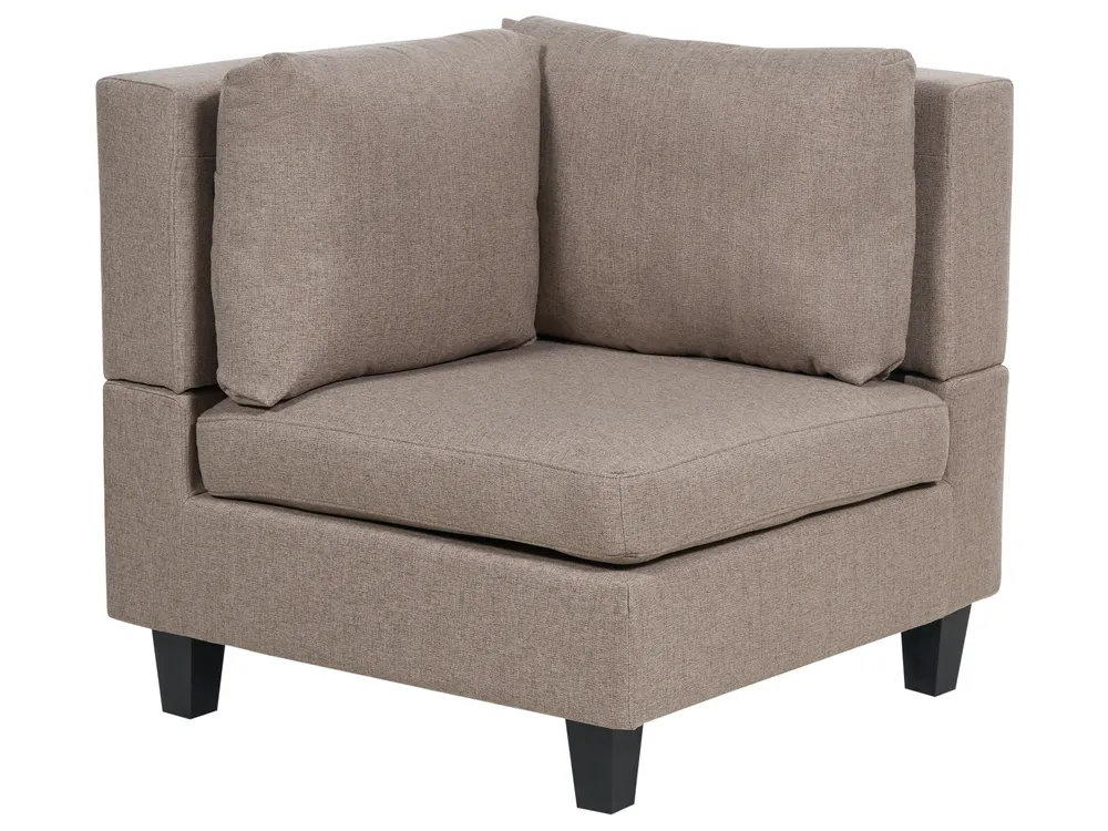 Canapé d'angle modulable 4 places UNSTAD Tissu Marron Côté gauche_924907