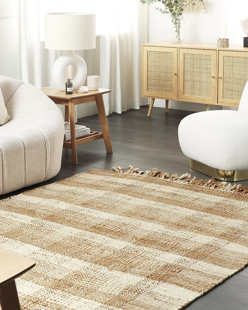 Rug BERISSA Beige 160 x 230 cm Jute_1185716