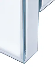 3 Drawer Bedside Table LORRIS Glass Mirrored Silver_809248