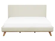 Bed Chenille TALENCE 160 x 200 cm (EU King Size) Light Beige_732368