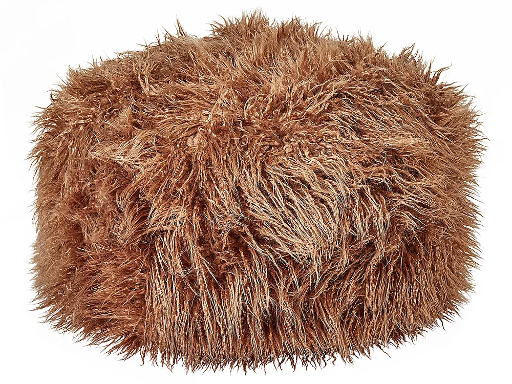 Pouffe TUKKI Faux Fur Brown_938907