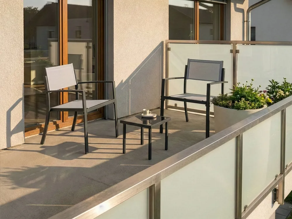 Bistro Set TAVOLETO Metall Grau