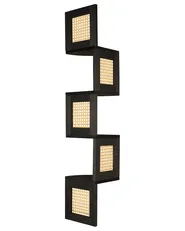 Regal mit 4 Ebenen ALDER 101 cm Paulownia-Holz Schwarz_935021