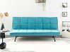 Schlafsofa 3-Sitzer HASLE Stoff Seeblau