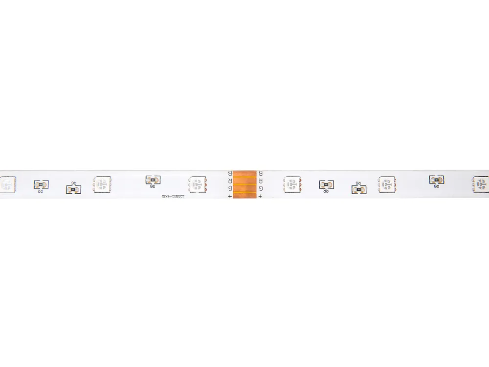 Bett mit Lattenrost Stoff MONTPELLIER 180 x 200 cm LED Bunt_709477