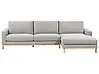 Ecksofa SIGGARD Stoff Grau linksseitig