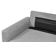 Eckschlafsofa 3-Sitzer NASSJO Kunstleinen Grau rechtsseitig_999954