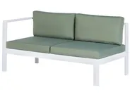 Garten Ecksofa mit Tisch 5-Sitzer MESSINA Metall Grün linksseitig_929581
