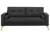 Sofa 2-Sitzer KALMAR Stoff Schwarz