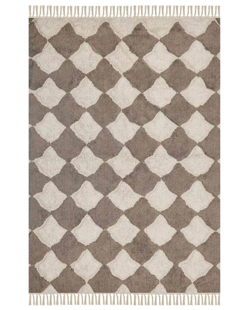 Teppich Baumwolle braun / beige verschiedene Größen SINOP