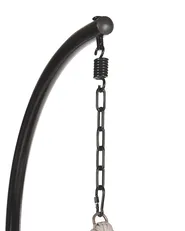 Hängesessel mit Gestell ARSITA Polyrattan Grau_763902