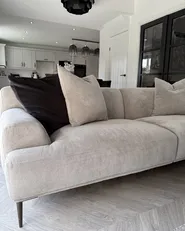 Sofa 3-Sitzer MATILA Stoff Hellgrau_1005673