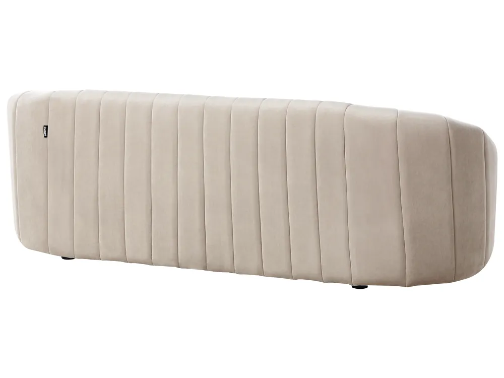 Sofa 3-Sitzer MALUNG Samtstoff Beige_966942