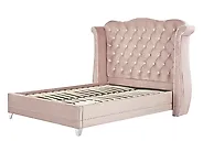 Bed Velvet AYETTE 160 x 200 cm (EU King Size) Pastel Pink_905317
