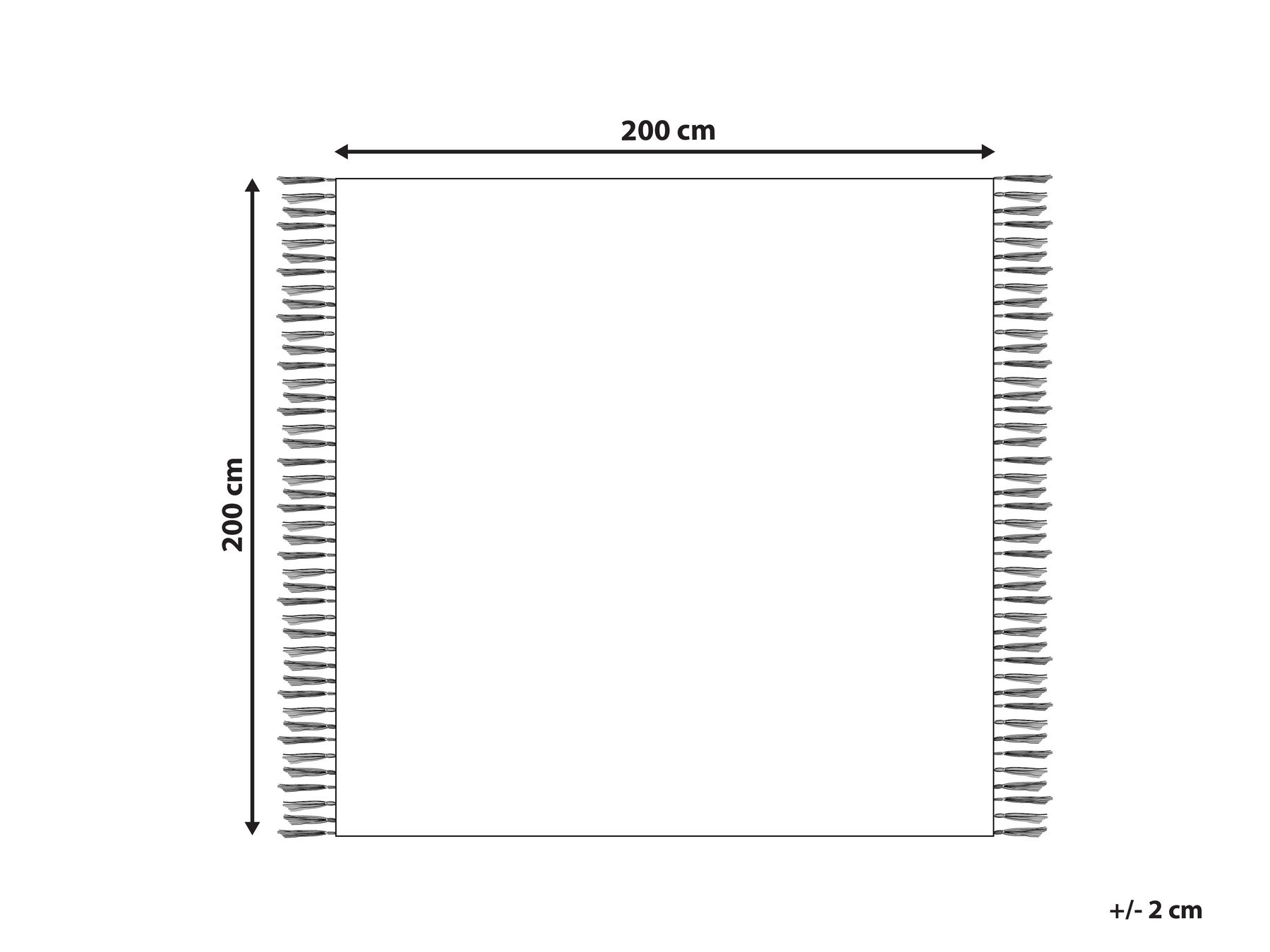 Picknickdecke LUNDA 200 x 200 cm Grau_942592