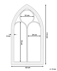 Wandspiegel TRELLY 62 cm 113 cm Metall Weiß_756432