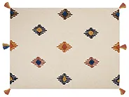 Blanket MUNGER Cotton 130 x 180 cm Beige_829271