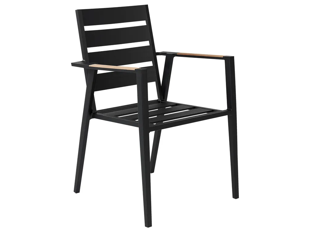 Garden Dining Set 6 Seater VALCANETTO/TAVIANO Metal Black_846159