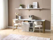 Adjustable Desk ASHMORE 165/220 cm 55 cm White_1053975