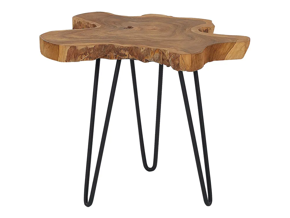 Beistelltisch 2er Set CAMROSE Teakholz Dunkelbraun_797943