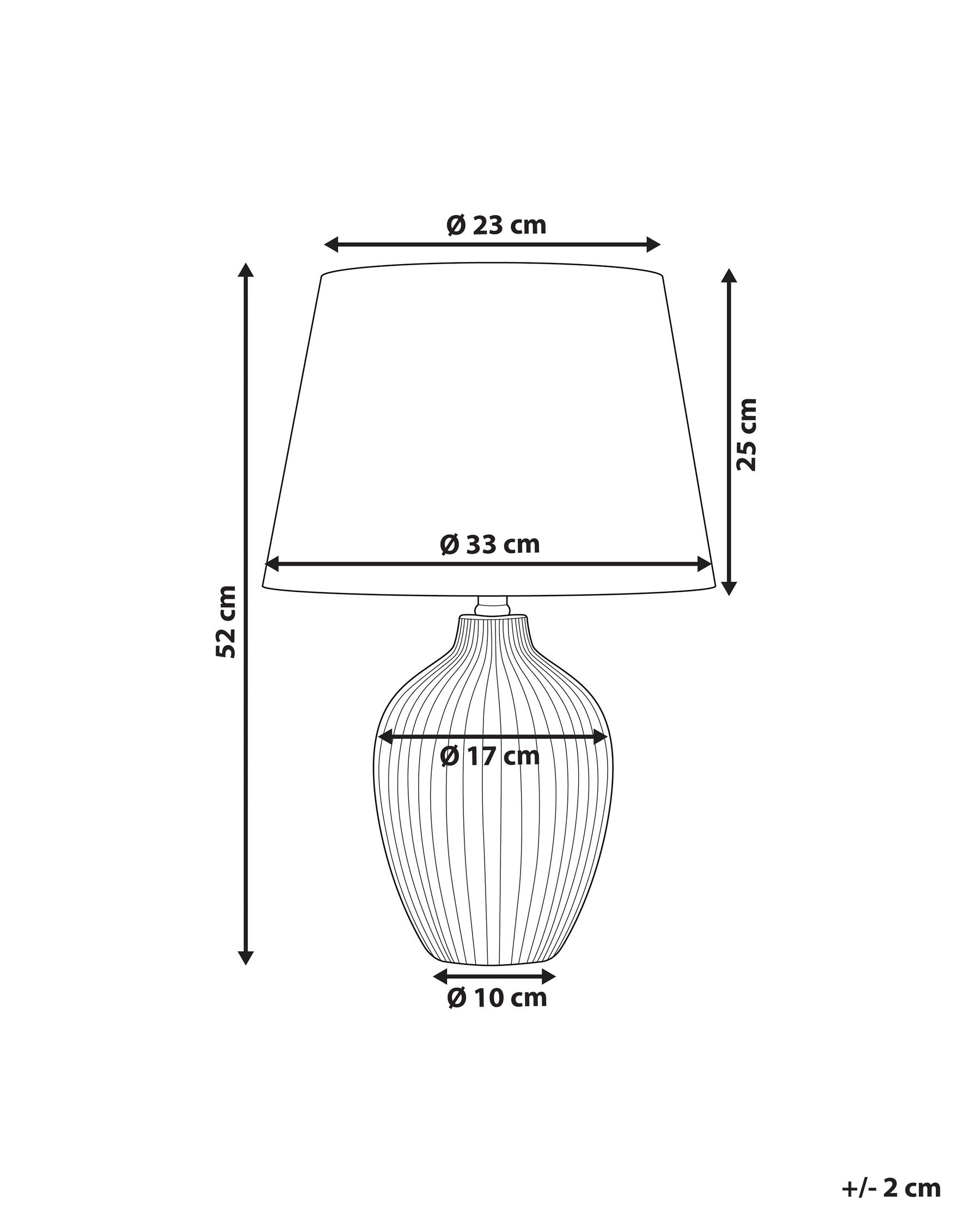 Tischlampe FERGUS Keramik Braun_824116