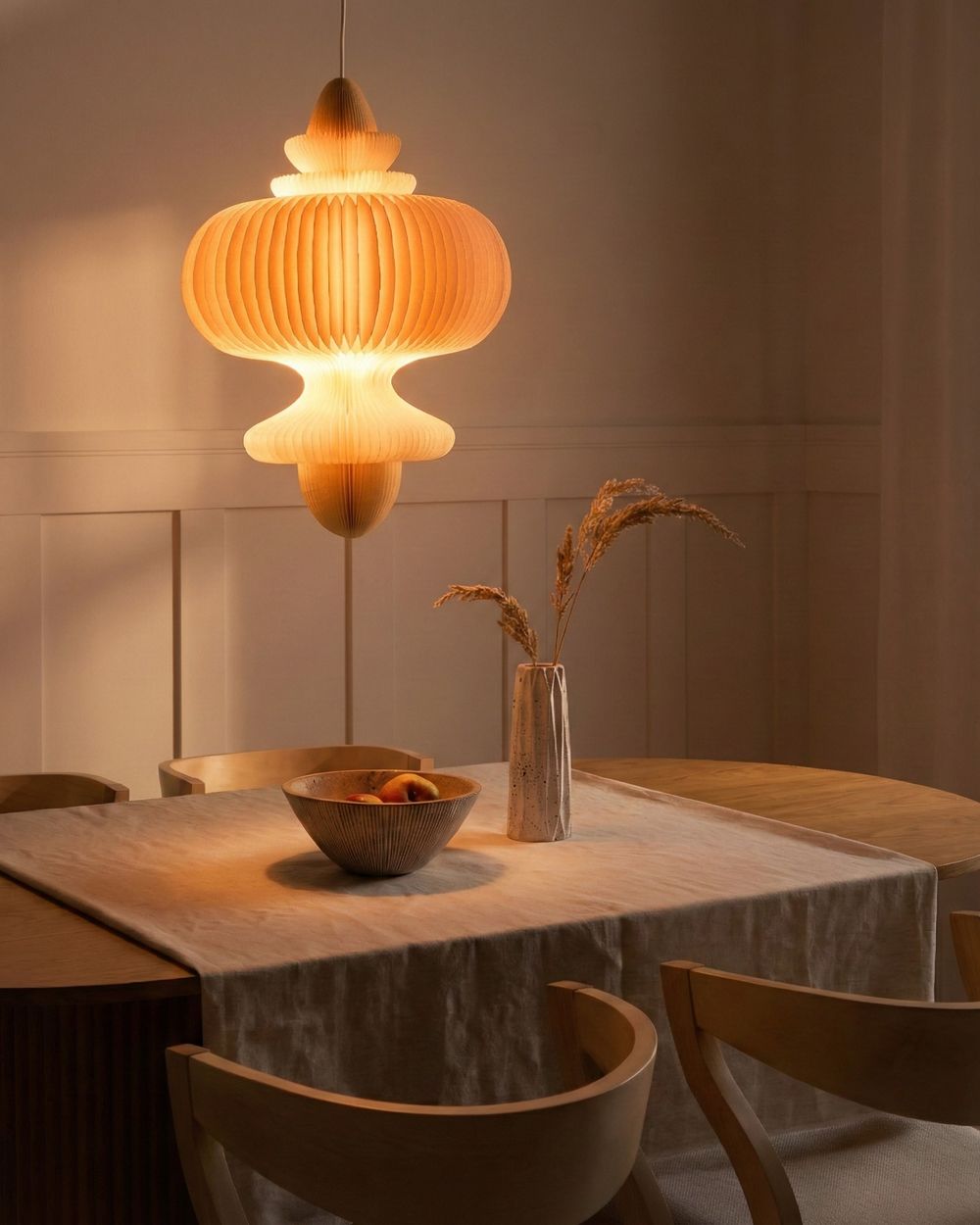 Pendant Lamp AMALSAN Paper Beige