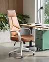 Bürostuhl DELIGHT Kunstleder Sandbeige