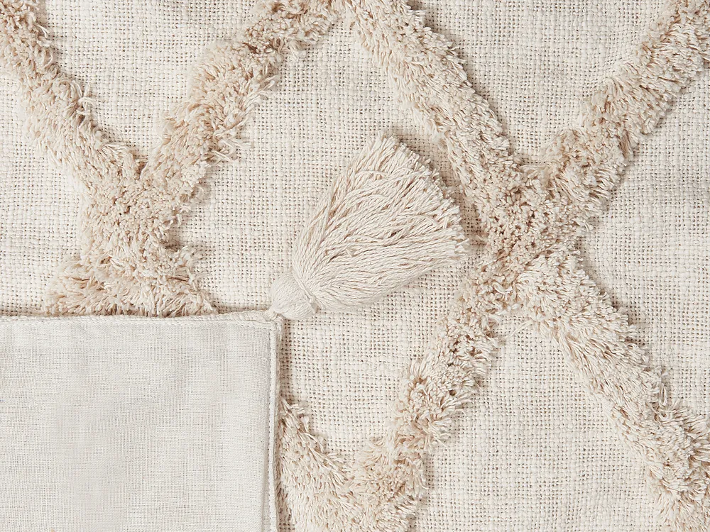 Kuscheldecke GUNA Baumwolle 130 x 180 cm Beige_829386