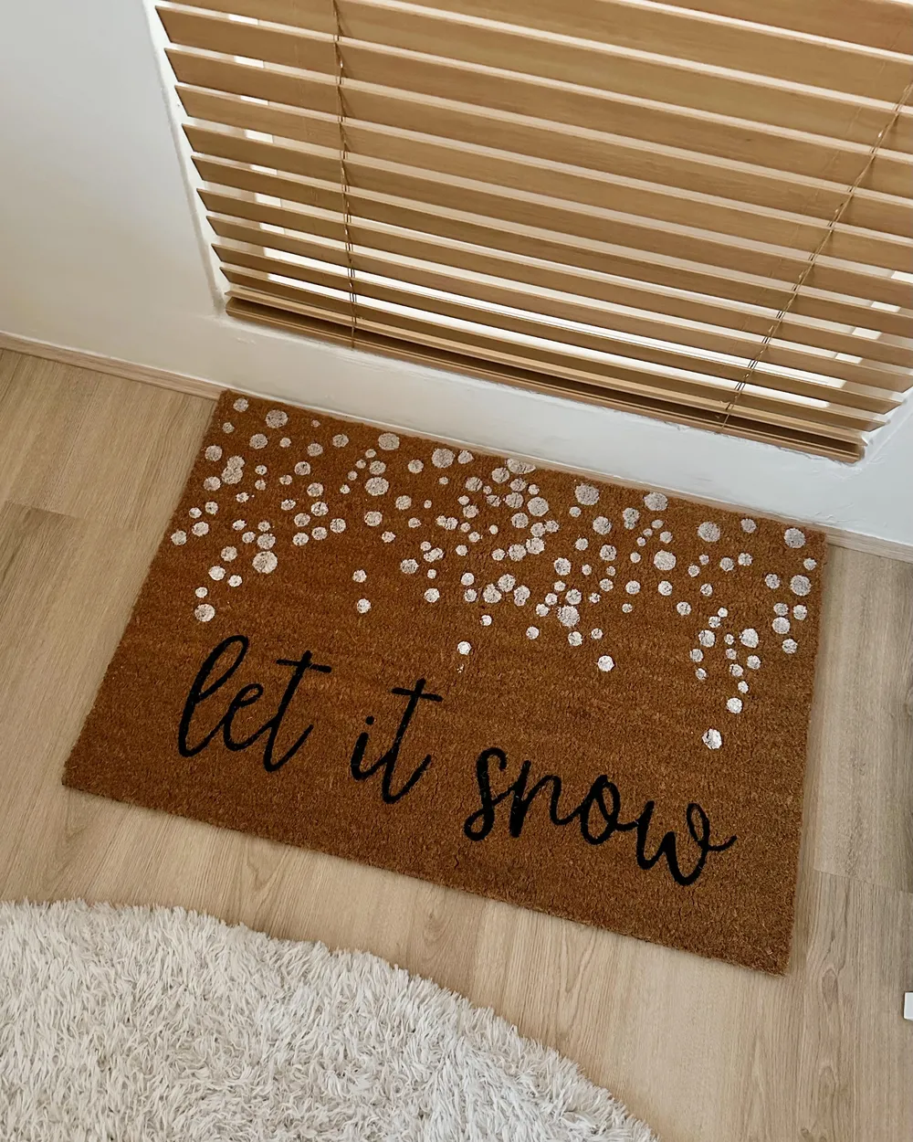 Fußmatte CANAREM Naturfarben 60 x 90 cm Weihnachtsmotiv Kokosfasern_1031517